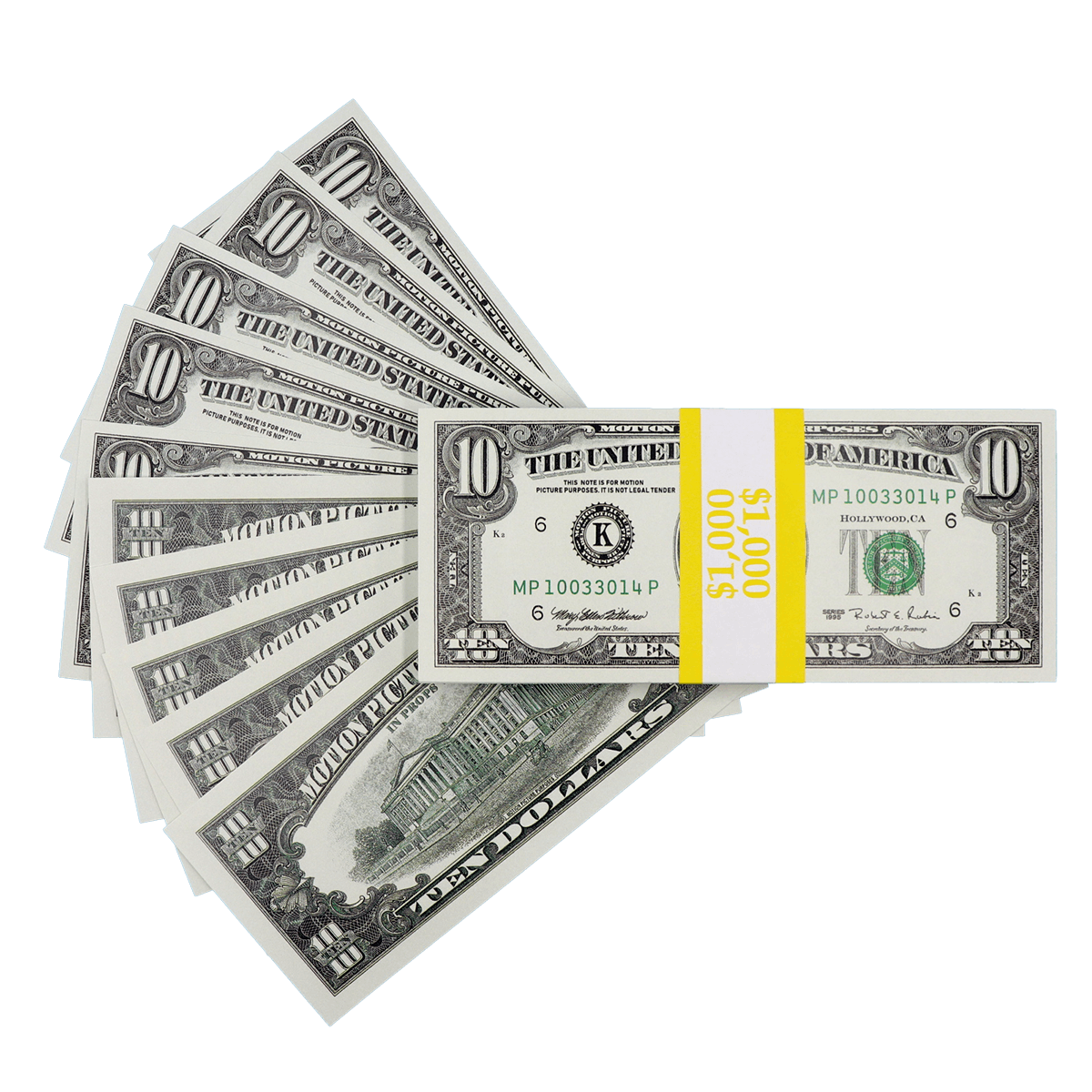 $1,000 Full Print 1990s Style Stack