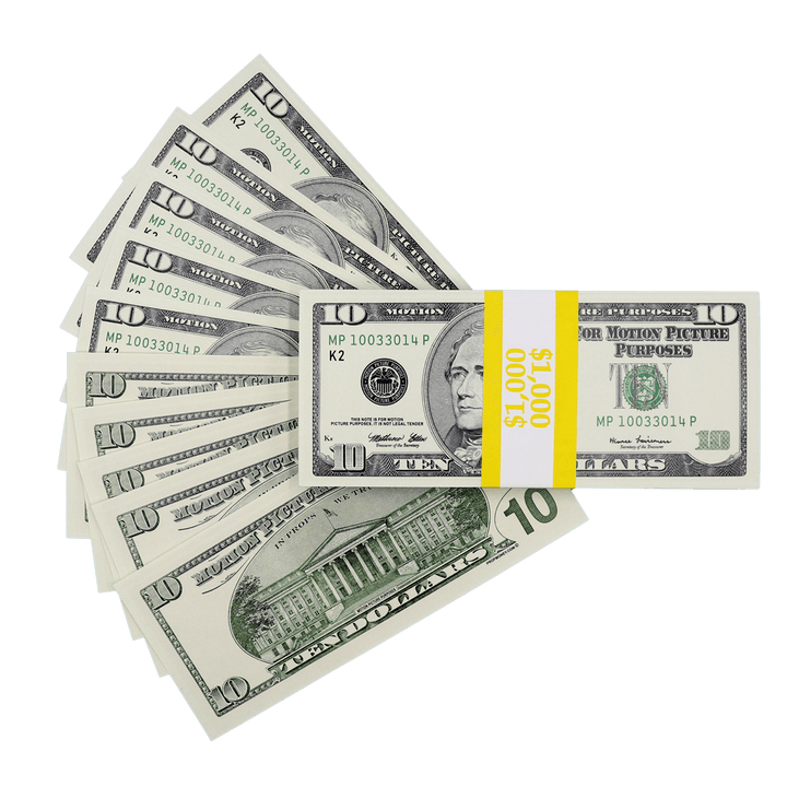 $1,000 Full Print 2000 Series Prop Money Stack