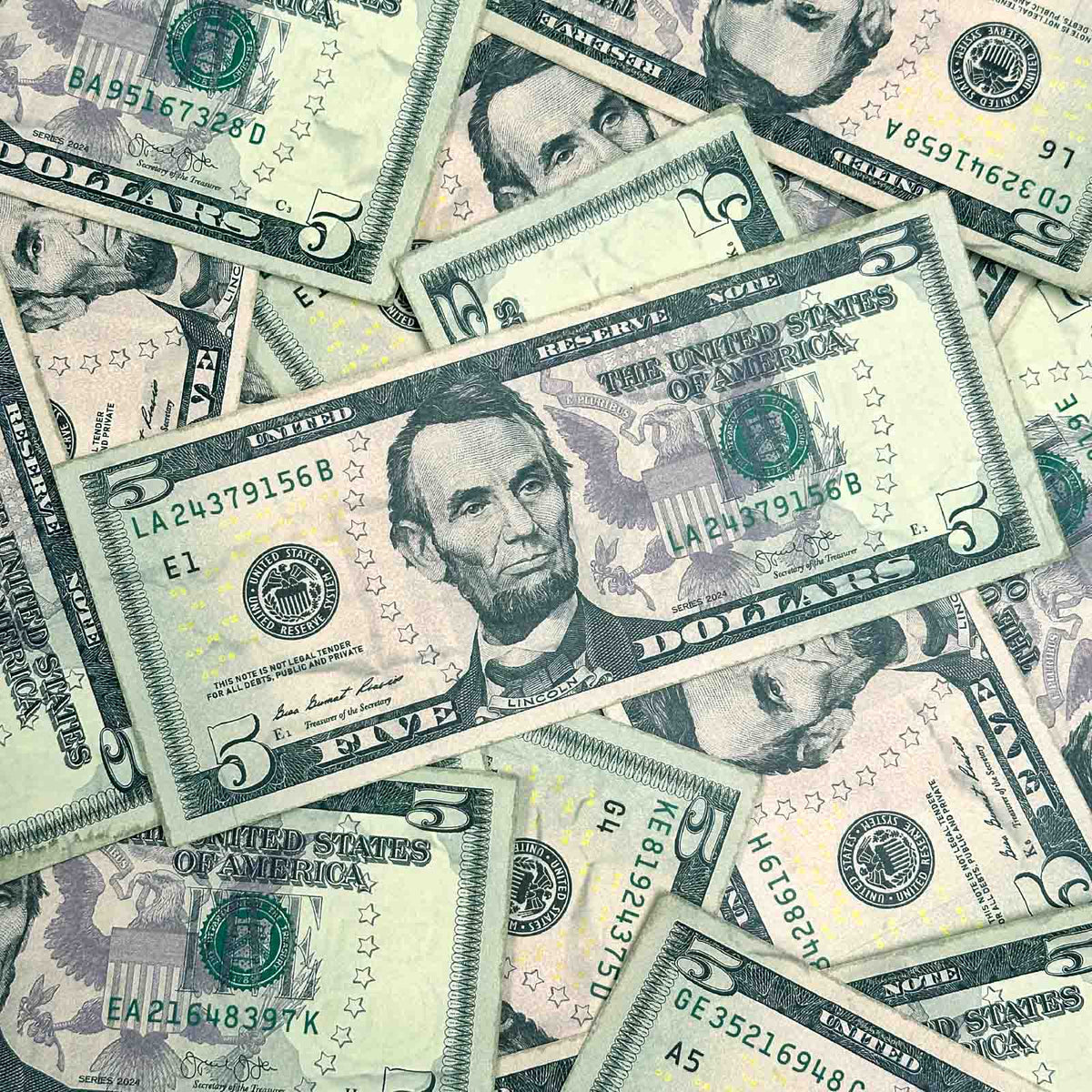 $5 Close-Up PropMoney FX New Series Bills