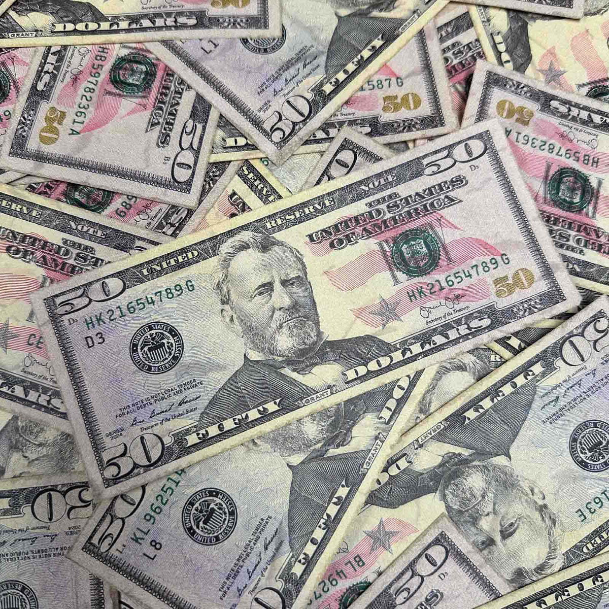 $50 Close-Up PropMoney FX New Series Bills