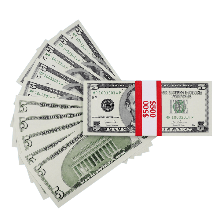 $500 Full Print 2000 Series Prop Money Stack